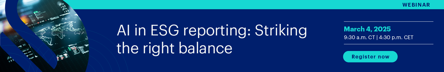 AI in ESG reporting: striking the right balance| Fireside Chat